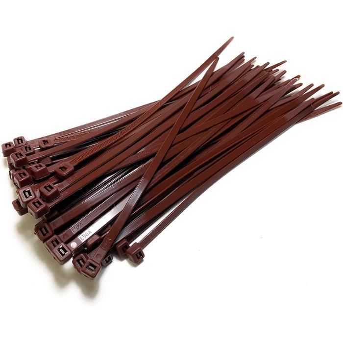 Lot De 100 Attaches Câble En Nylon Noir - Boucles Serre-câble Réutilisables - Pour Gestion Câbles Maison, Bureau, Atelier, Jardin - 6