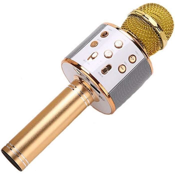 Microphone karaoké bluetooth, microphone sans fil portable, haut
