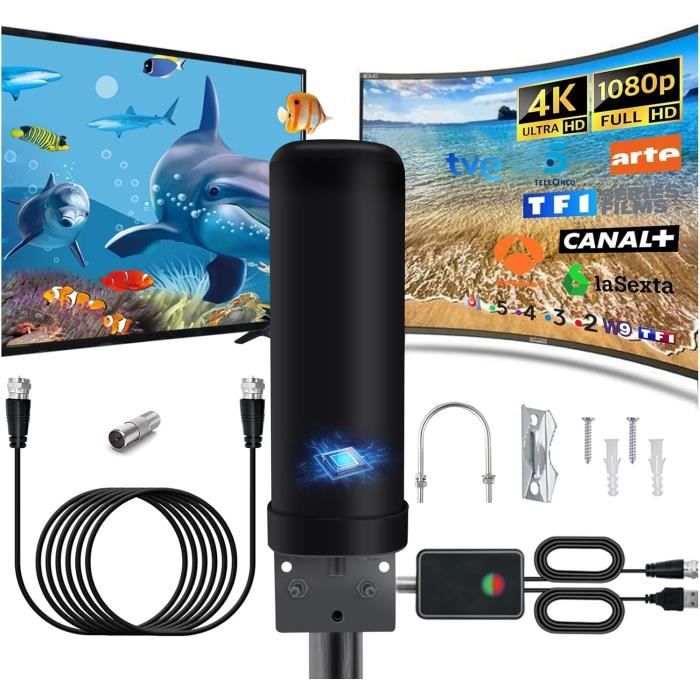 Antenne Numérique Antenne TV Intérieur/Extérieur 980km - Réception 360° - Compatible 8K/4K/1080p - Pour Chaînes Locales Gratuites Antenne TV Intérieur Extérieur Antenne Numérique Antenne TV Intérieur/Extérieur 980km - Réception 360° - Compatible 8K/4K/1080p - Pour Chaînes Locales Gratuites Antenne TV Intérieur Extérieur