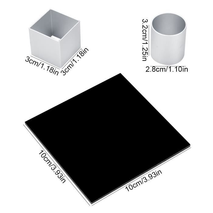 Moules à Gâteau Rectangulaires QANYEGN 10 Pièces - Acier Inoxydable, Pour Gâteaux De Lune, Biscuits