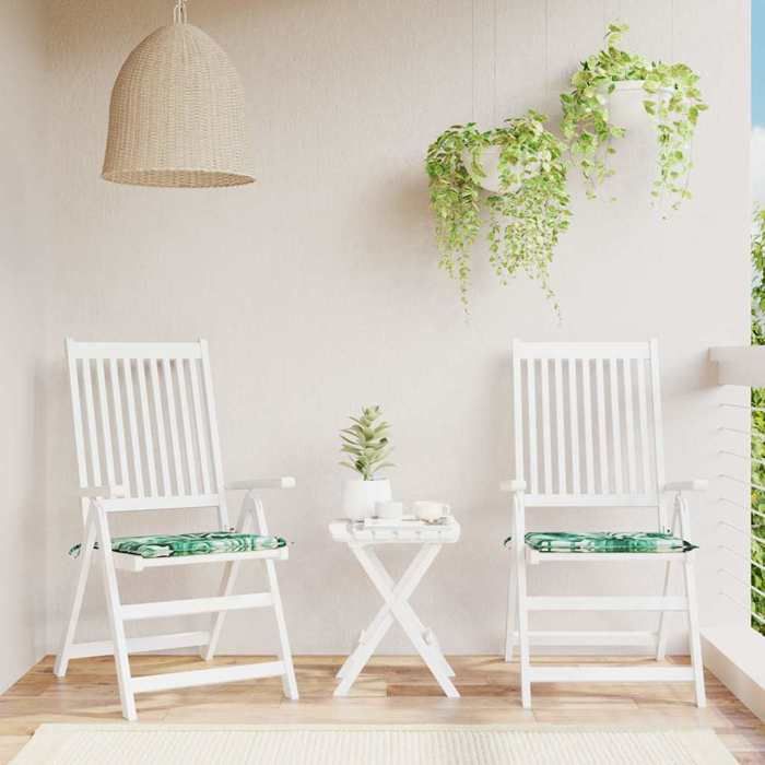 vidaXL Coussins de chaise lot de 2 Motif feuilles - vue 3