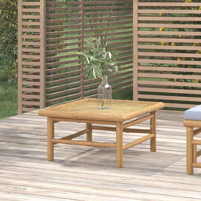 vidaXL Table de jardin 65x55x30 cm bambou 362282