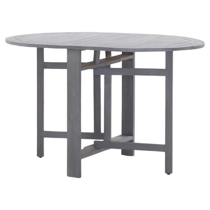 table de jardin gris 120x70x74 cm bois d'acacia massif - yosoo - 0d060b0146325