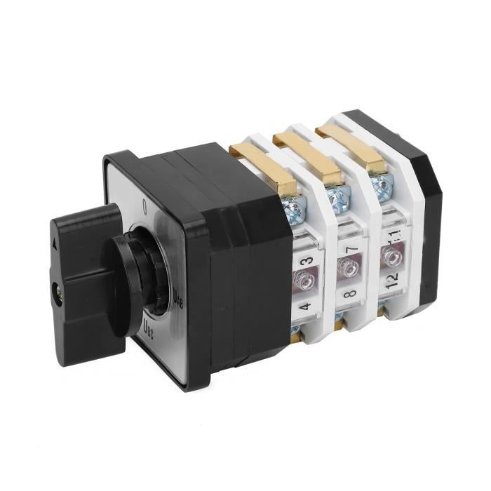 Luobannm - Commutateur à Came Inverseur Moteur LW26-63/3, 380V 63A | Sélecteur Rotatif Pour Contrôles électriques Industriels