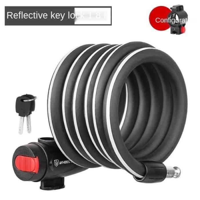 Antivol Vélo QUARKZMAN Câble à Combinaison 5 Chiffres – Longueur 0,9 M (2,95 Ft), Revêtement Tissu Anti-rayures