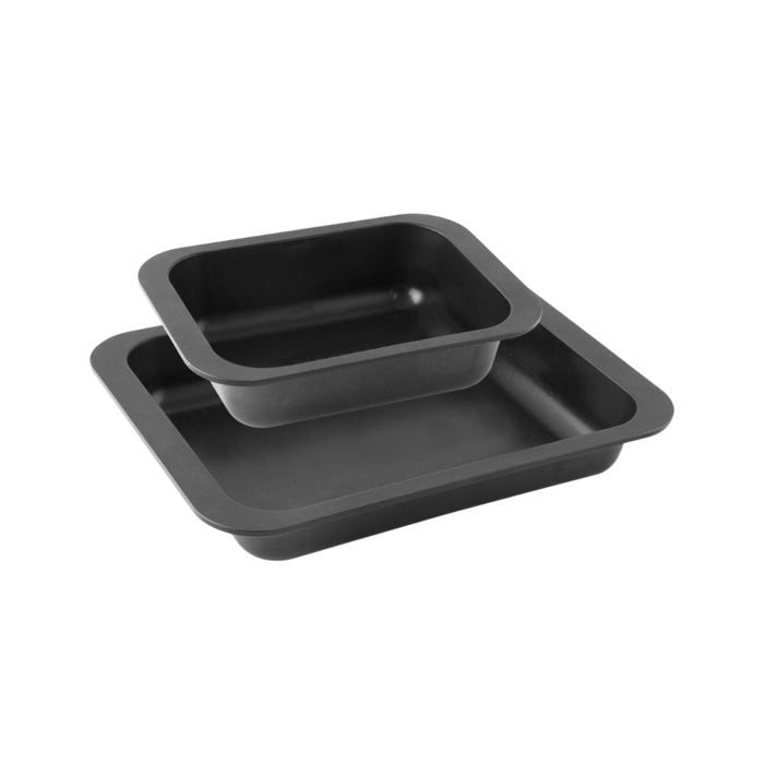 Lot De 6 Plaques à Pâtisserie Rectangulaires En Inox - 25,5x20x5,5 Cm, Lave-vaisselle, Résistance -20°C à 270°C