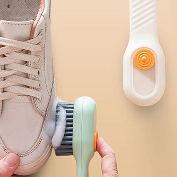 Kit De 3 Brosses à Chaussures à Longue Poignée - Matériau PP Durable, Couleurs Assorties, Pour Nettoyage Facile - 7