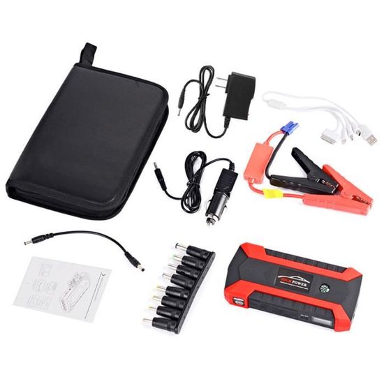 Dinglong Alimentation durgence de Secours Automobile 89800 mAh 12V LCD 4 USB Voiture Star Starter Pack Booster Chargeur Batterie Banque de Puissance