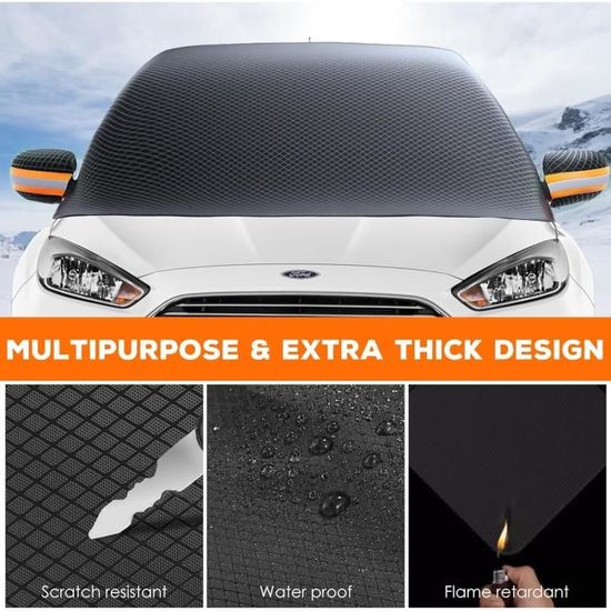 Focenat Housse De Pare-Brise Voiture Thermique Pliable - Protection Anti-Gel, Neige Et Poussière Pour VW T5 03-15
