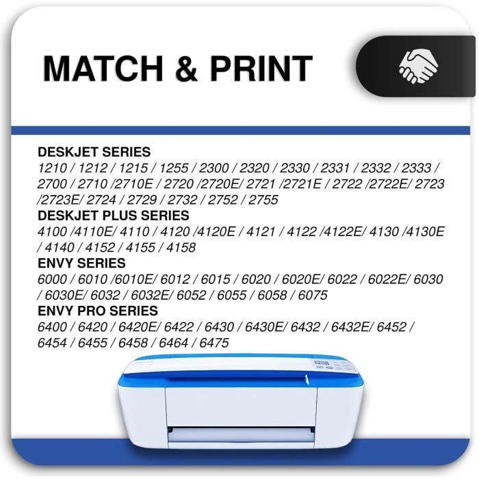 Cartouches D'encre 305XL Couleur Et Noir Remanufacturées - Compatible HP Deskjet 2722e - Neuf