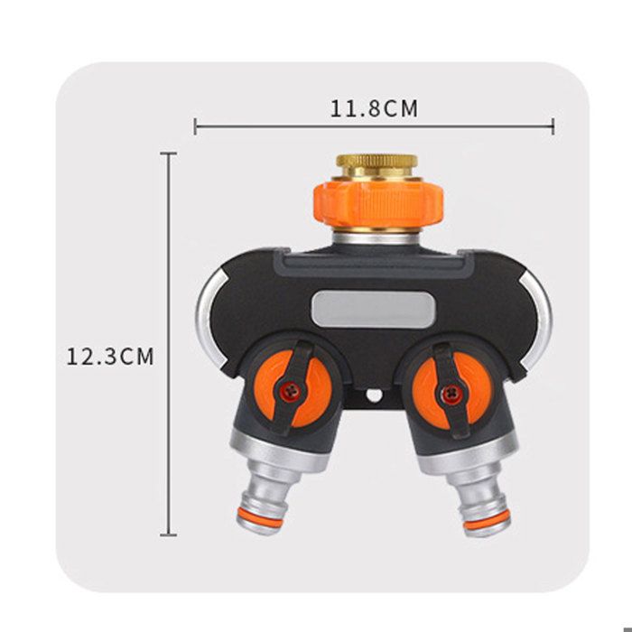 Répartiteur 2 Voies 3/4 et 1/2, Adaptateur de Robinet avec Débit d'Eau Réglable pour Arrosage et Lavage Odipie - Jardin Répartiteur 2 Voies 3/4 et 1/2, Adaptateur de Robinet avec Débit d'Eau Réglable pour Arrosage et Lavage Odipie - Jardin