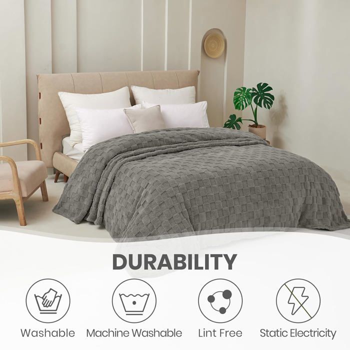 Letto King Size 200x200 Couverture Polaire Sherpa Good Nite 130x150cm - Réversible Douce Et Lavable - Bleu Marine Couverture Bebe