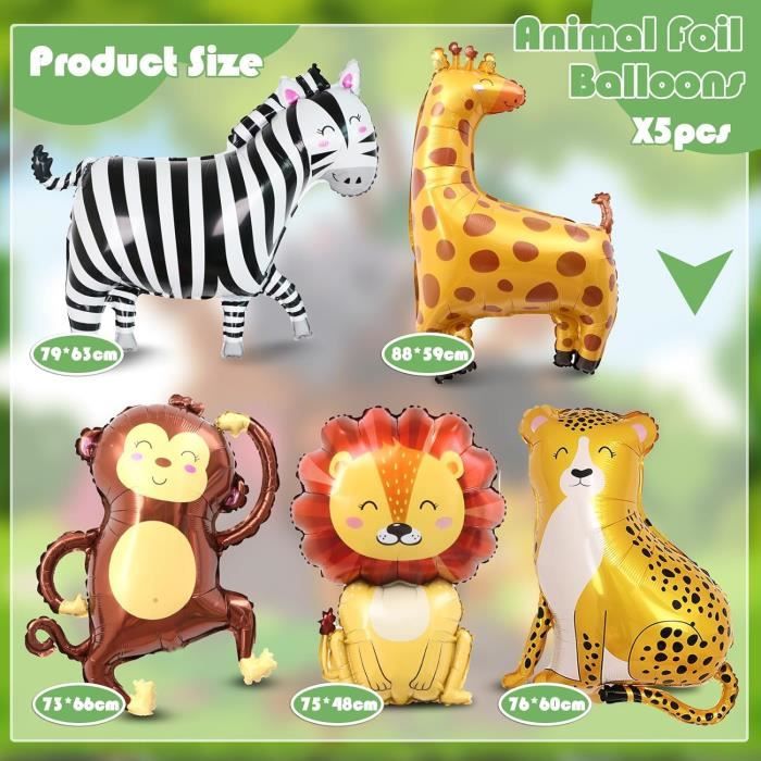 Déco Anniversaire 6 Ans Dino Garçon – Ballons Hélium Vert, Numéro 6, Bannière Dinosaure, Accessoires Jungle Pour Fête Enfant