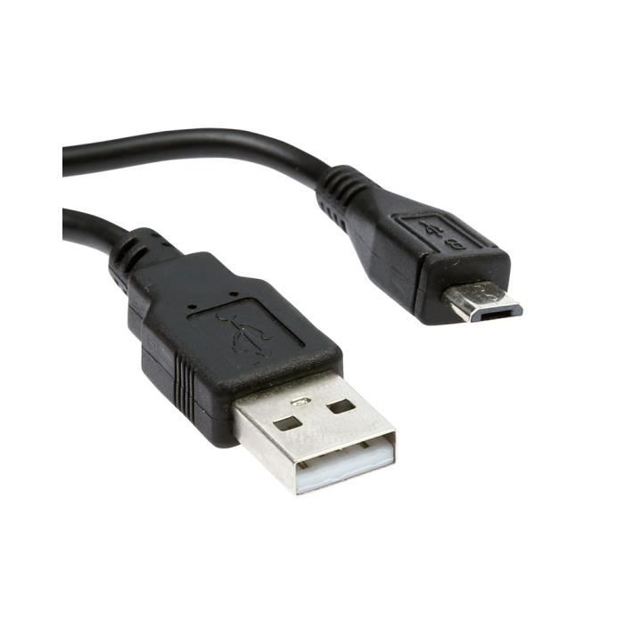 Câble de charge long pour manette PS4 – Lot de 2 câbles de synchronisation  de données de cordon de charge micro USB tressé en nylon de 3 m avec  connecteur encastré pour
