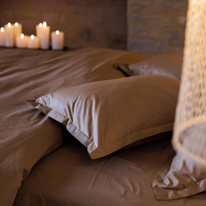 Drap Housse Imprimé 140x190 Cm Satin De Coton VOYAGE Lin Bonnet 30 Cm 89545887