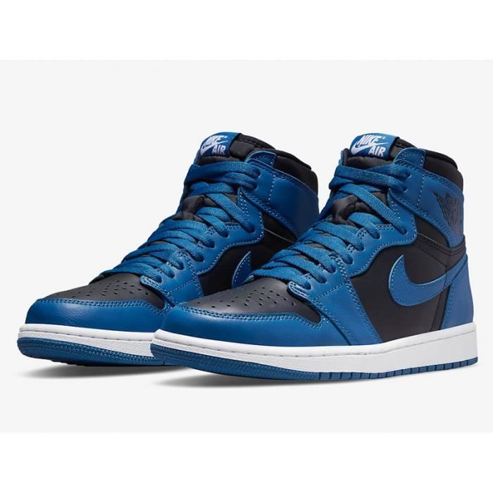 Air Jordan 1 Mid SE bleu fonc noir Lac bleu Cdiscount Chaussures