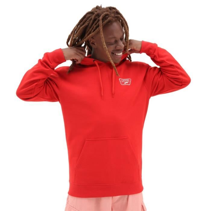Sweat VANS MN Full Patched PO II Rouge Homme Adulte Col capuche Manches longues