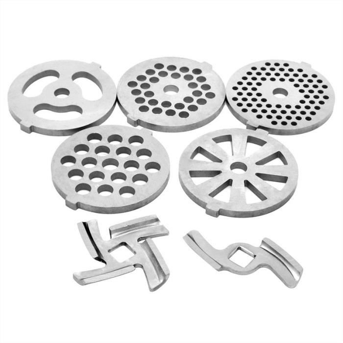 Disques Plaque Hachoir à Viande Inox – 4 Tailles (3/5/8/10mm), Remplacement Facile, Pour Viande, Légumes, Ail - 2