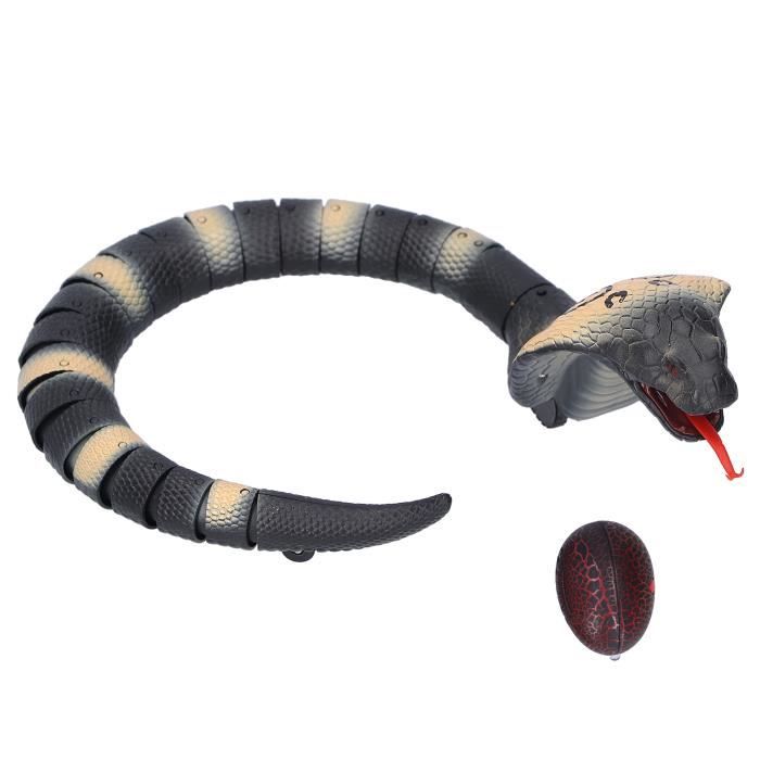 Serpent Cobra Télécommandé – 39 Cm, Réaliste, Langue Rétractable, Queue Pivotante, Charge USB – Idéal Pour Farces Et Jeux