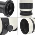 KAI Téléobjectif Zoom manuelle 420-800mm F8.3-16 pour Canon Monture EF Caméra - Blanc-2