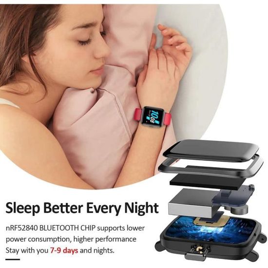 Lintelek Montre Connect e Intelligente Pression Art rielle Cardio
