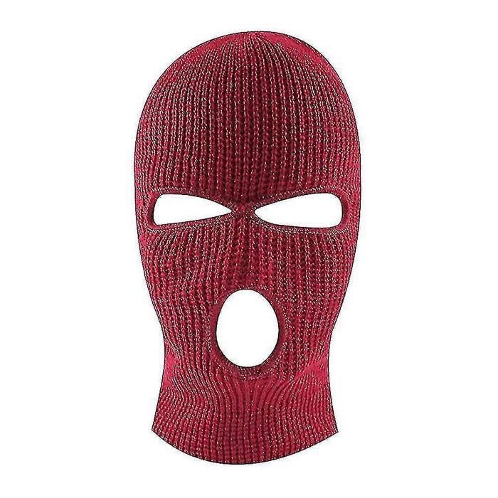 Cagoule Intégrale Vintage Tricot 3 Trous - Masque Ski Voleur Multicolore - Unisexe