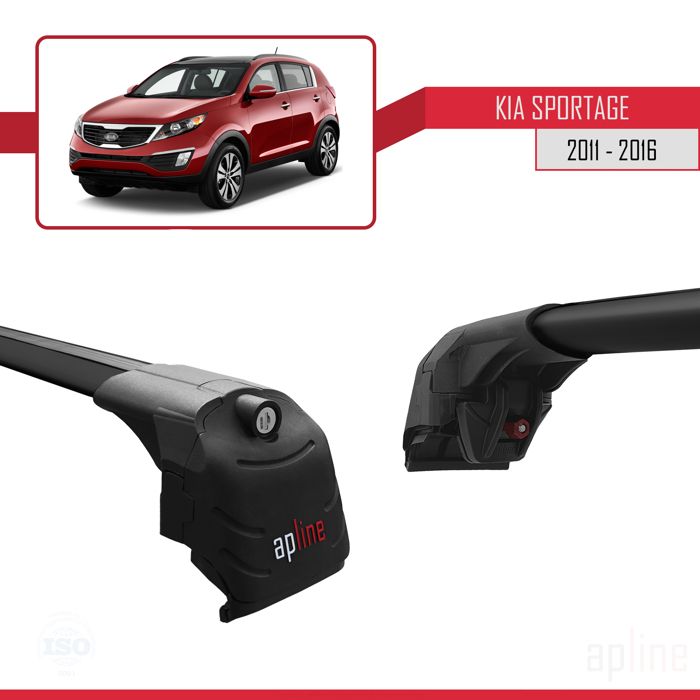 BARRES DE TOIT en aluminium pour Kia Sportage mk II 5p (2004-2009) A BARRES DE TOIT en aluminium pour Kia Sportage mk II 5p (2004-2009) A