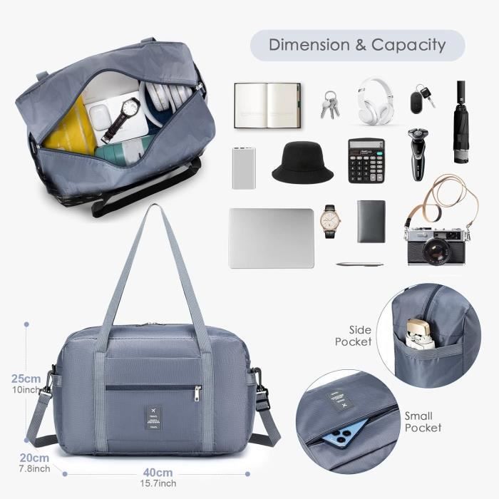 2X Sac 40X20X25 Ryanair Sac De Voyage Pliable 40X25X20 Avion