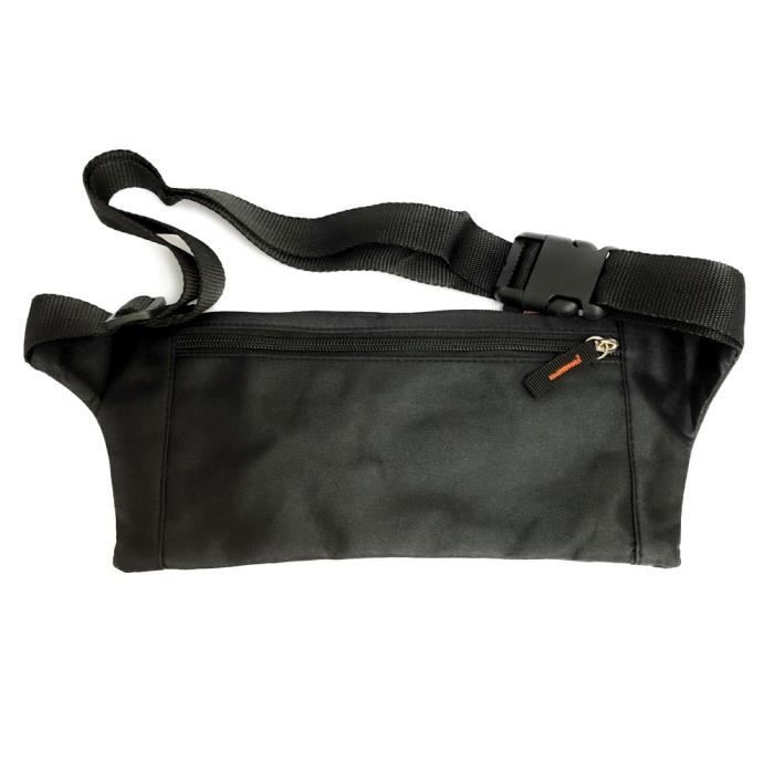 Sac Banane Sportif Grande Capacité - Ceinture De Course Homme Femme Avec Multiples Poches, Idéal Yoga, Gym, Voyage Et Jogging - Noir