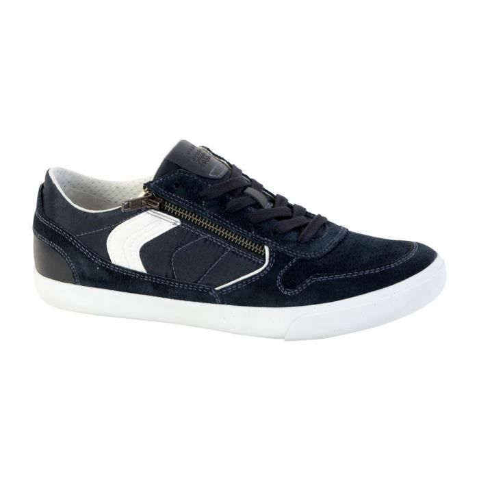 Basket Geox Homme U Box Cuir lisse et su d Confort