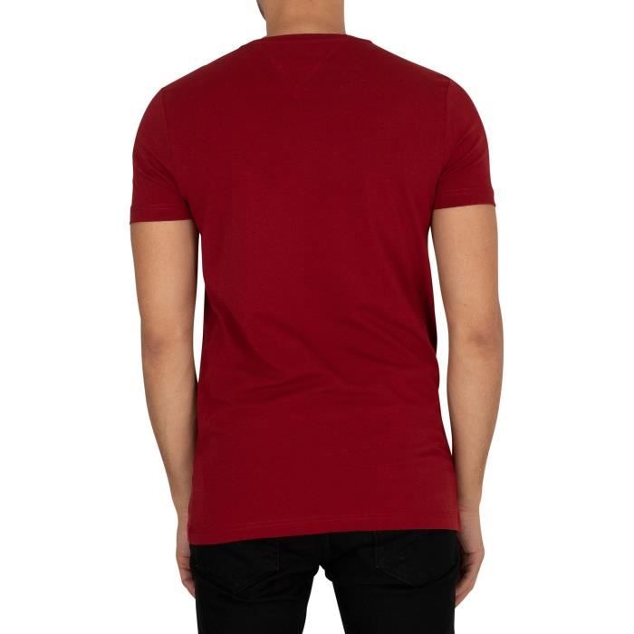 T shirt tommy best sale hilfiger homme rouge