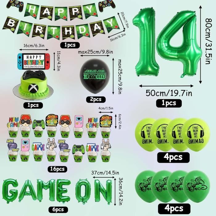 Décoration anniversaire garçon 11 ans - ZOKKO - Ballon anniversaire bleu - Thème gaming - 2 ballons gamepad - Maison Décoration anniversaire garçon 11 ans - ZOKKO - Ballon anniversaire bleu - Thème gaming - 2 ballons gamepad - Maison