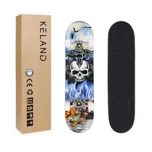 20CM Fuxiang Skateboard Adulte Complet Bois Planche de Skate Skateboard D/ébutant Skate Concave Planche de Skate Anti-D/érapant Roues PU pour Les Enfants Jeunes et Adultes 80