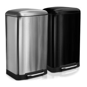 Poubelle Rectangulaire En Acier Inoxydable 10L - Design Moderne - Pour Cuisine/bureau/salle De Bain