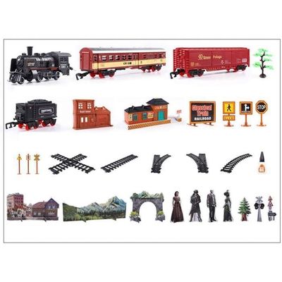 UEXEDO Train électrique Jouet Avec Lumières Et Sons - Rotation 360° Et Changement De Direction Automatique - Cadeau Idéal Pour Enfants Fans De Trains