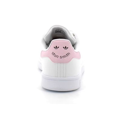 Baskets ADIDAS STAN SMITH J Rose Cuir Homme Lacets Rose