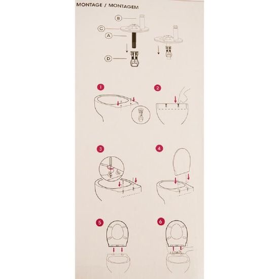 Abattant wc thermodur montage clearance