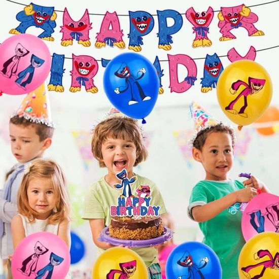Huggy Wuggy Décoration Ballons, 10 pièces Poppy Playtime Fêtes Décorations,  Huggy Wuggy Anniversaire Ballons, Ballons Bannière Décorations Anniversaire,  pour Enfants Fête d'anniversaire : : Cuisine et Maison