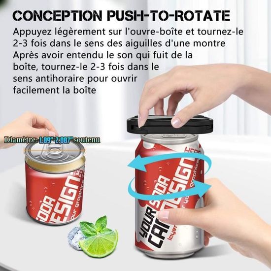 Ouvre-boîte Manuel 4-en-1 Multifonction – Acier Inoxydable, Poignée Antidérapante – Pour Canettes, Bouteilles, Conserves