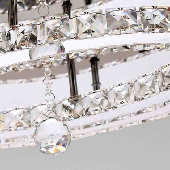 Plafonnier LED Moderne Avec Cristaux - 36W - Télécommande - Diamètre 30cm