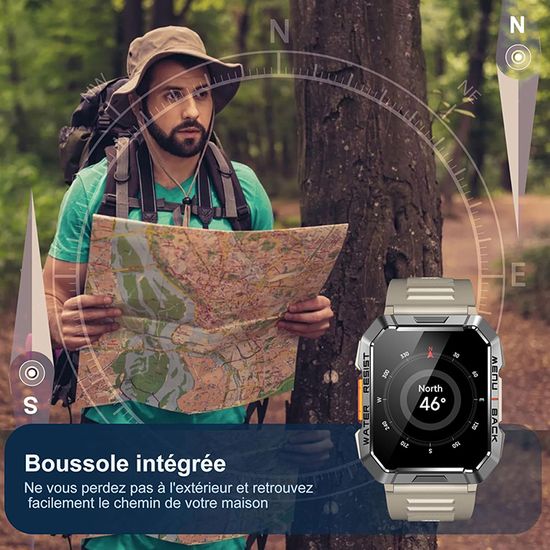 Montre Connectée Blackview R6 IP68 Rugged Outdoor GPS SmartWatch -  Cdiscount Téléphonie