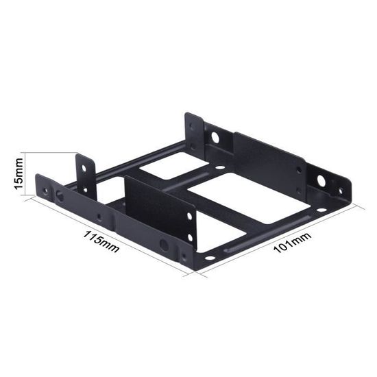 Kit Support Montage SSD 2,5" Vers 3,5" - 2 Pièces Métal Pour Disque Dur Interne