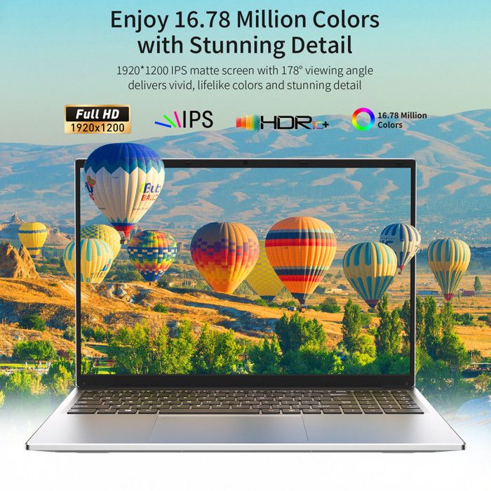 Ordinateur Portable 16'' 16 + 512 Go Win11 Derniers 2 Cœurs Processeurs I3- 1000NG4 (jusqu'à 3.2 GHz) PC Portable 1920 X 1200 Écran 4K Prise En Charge Prise Double WiFi 2,5" HDD 1TB
