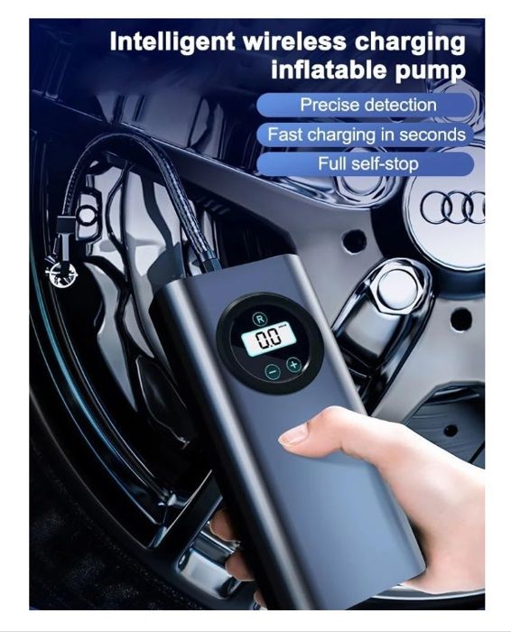 Compresseur Portable Numérique Pour Pneus Voiture, Moto, Vélo, Balles | Affichage LCD, Compact