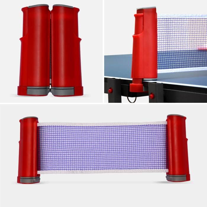 Table Ping-Pong Pliable 180x80cm - Avec Filet, Raquettes Et Balles