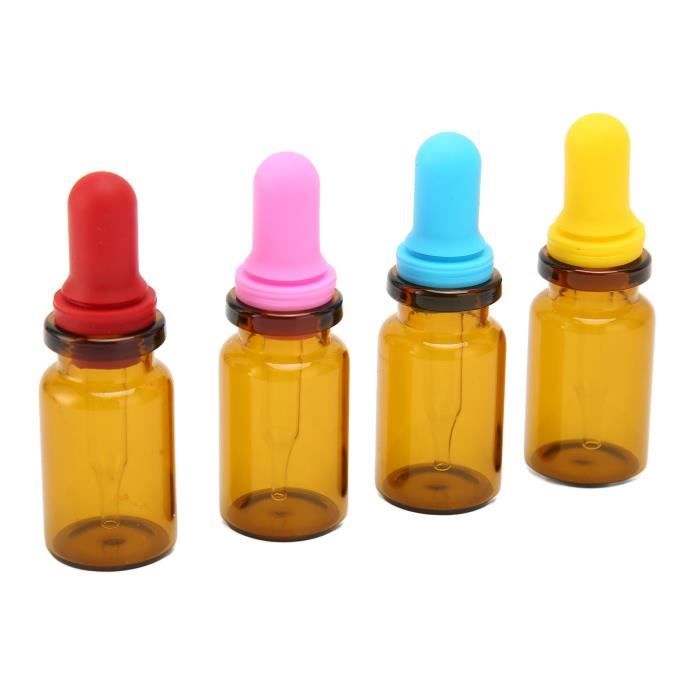 Lot De 2 Flacons Compte-gouttes En Verre Ambré 100ml - Pour Huiles Essentielles, Parfums Ou Produits Labo - 11