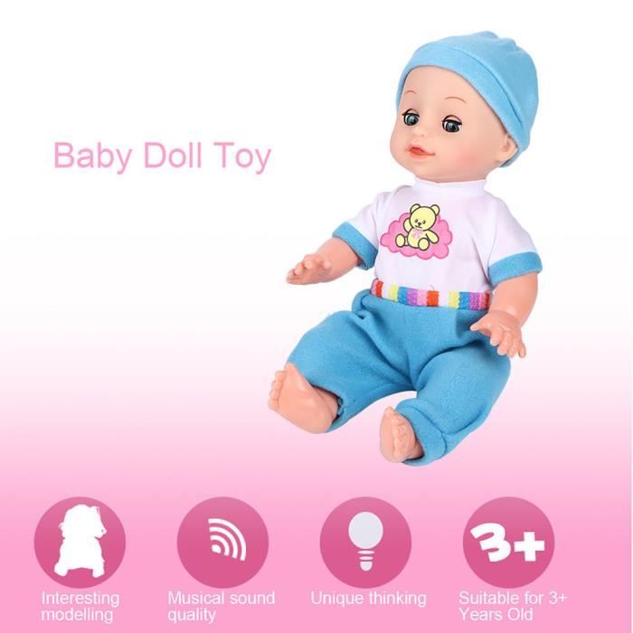 Fdit jouet de poupee educative Jouet de poupee bebe hautement Simulation enfants jouet de poupee de jeu educatif avec effet Cdiscount Jeux Jouets