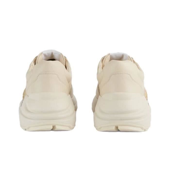 Basket Guccis Rhyton Homme Femme Chaussure Sneakers Pas Cher blanc