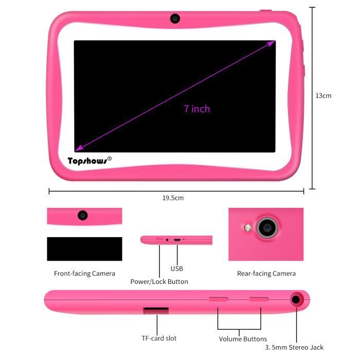 Tablette tactile Enfants 16Go - 7''HD3