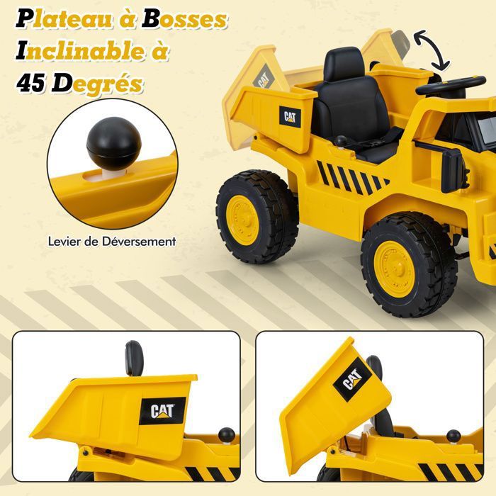 Tracteur électrique 12V pour Enfants avec remorque,Voiture pour Tout
